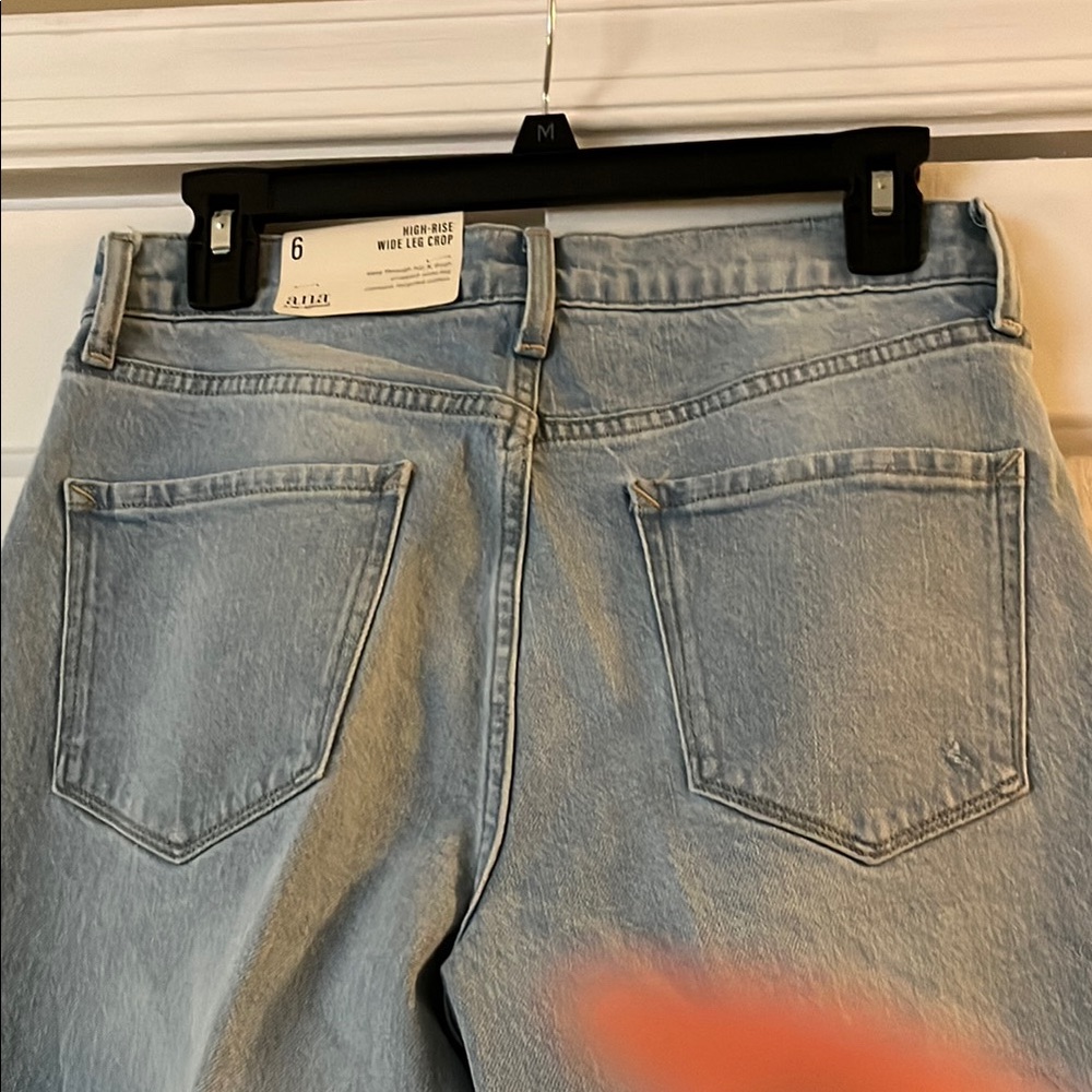a.n.a Blue Flare Wide Leg Jeans - Picture 4 of 6